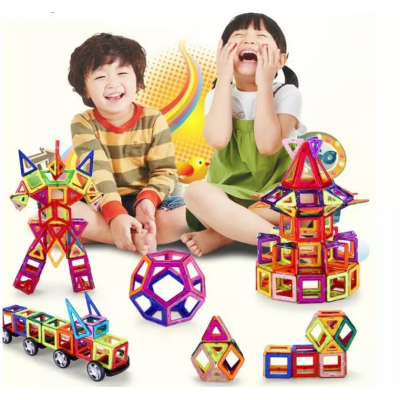 68 pcs 136pcs diy kids 3d educational construction magnet tiles building blocks toys sets