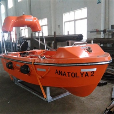 enclosed lifeboat with gravity luffing davit